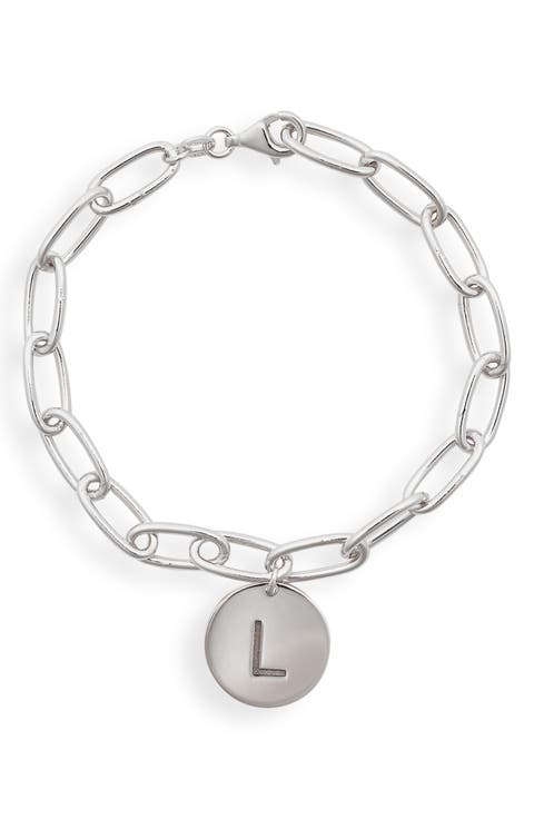 Initial Disc Charm Bracelet