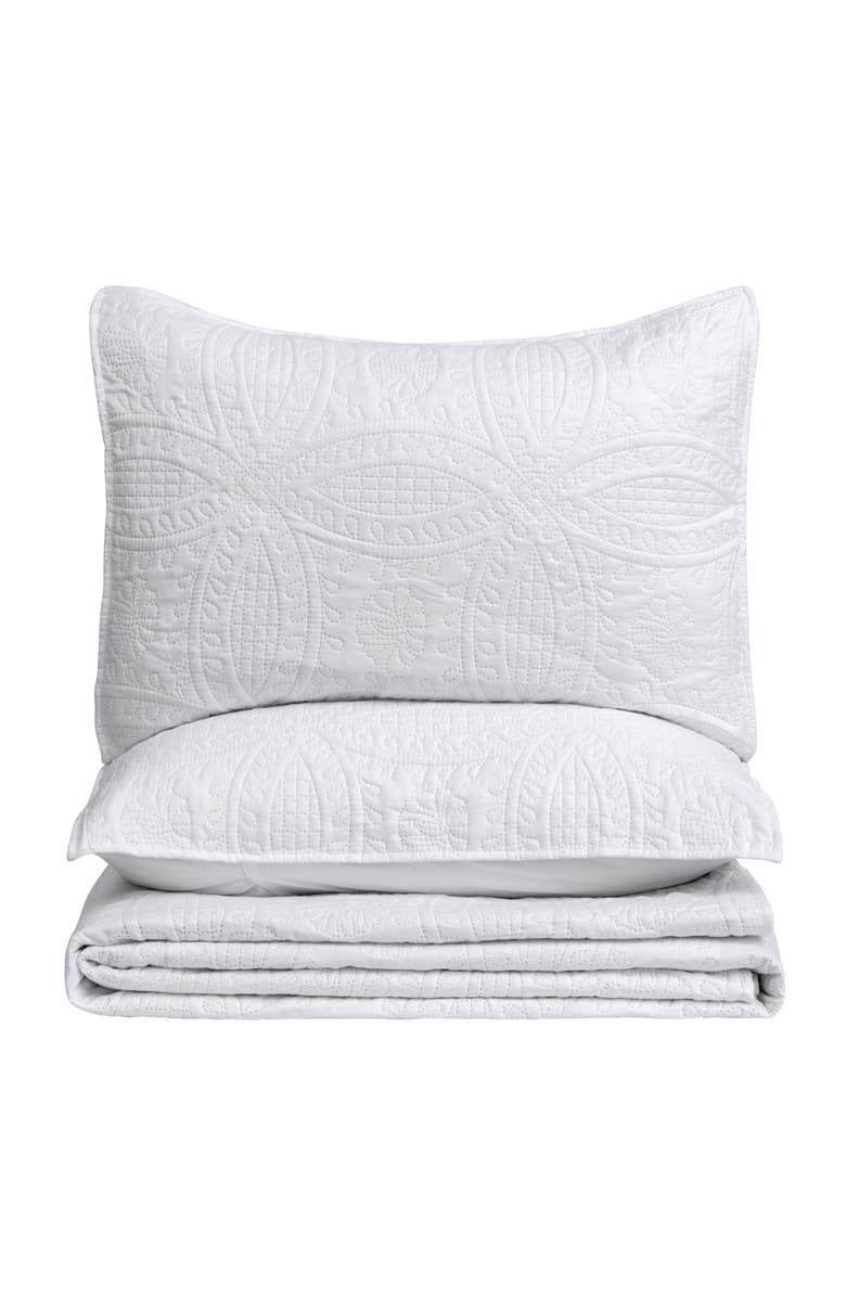 Woven & Weft Pinsonic Medallion Quilt Set, Alternate, color, White
