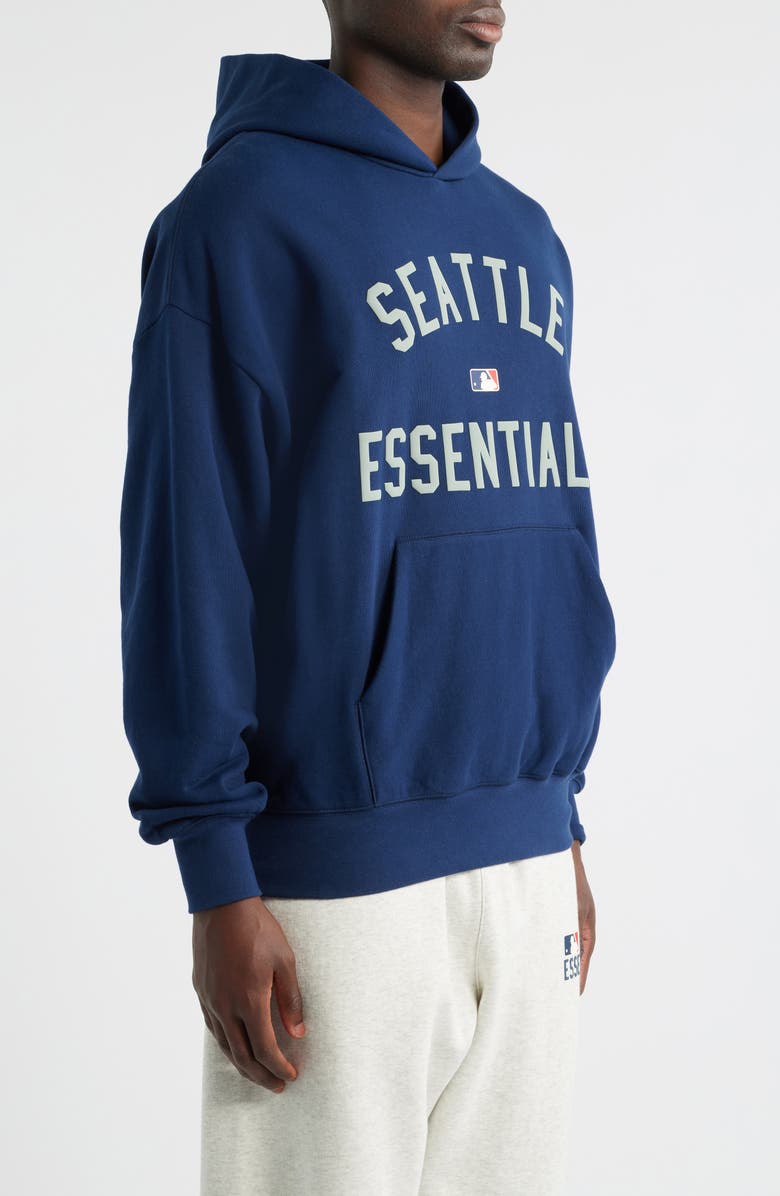 Fear of God Essentials MLB Mariners Sport Fit Cotton Graphic Hoodie, Alternate, color,