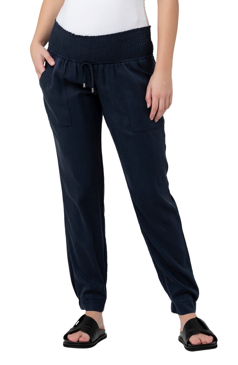 Ripe Maternity Tencel Off Duty Pant, Main, color, Navy