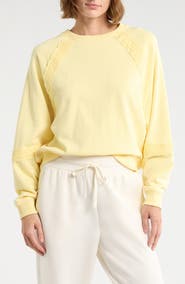 YOGALICIOUS Lace Trim Crewneck Sweatshirt