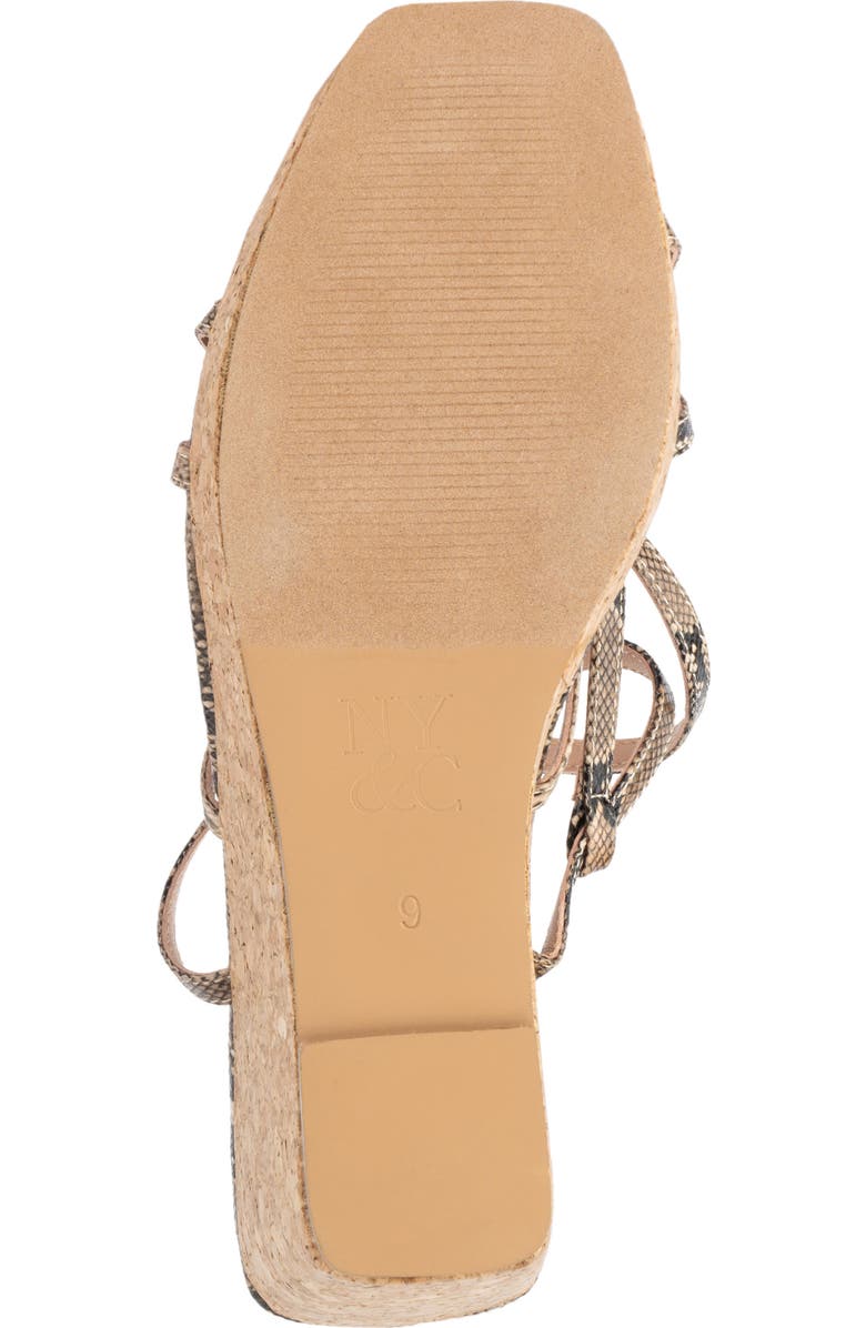 NEW YORK AND COMPANY Abla Platform Wedge Sandal, Alternate, color, Dark Tan