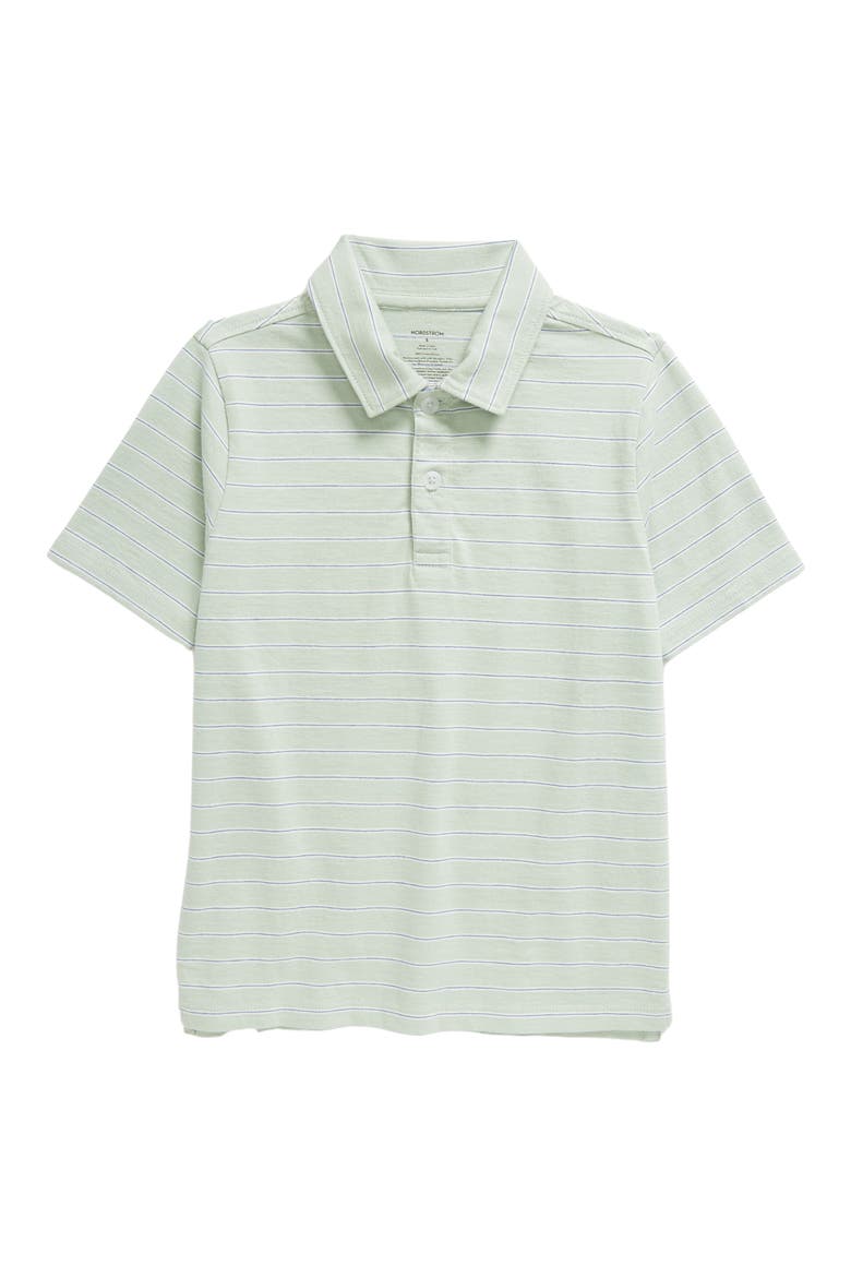 Kids' Stripe Polo, Main, color, GREEN FROZEN DANI STRIPE
