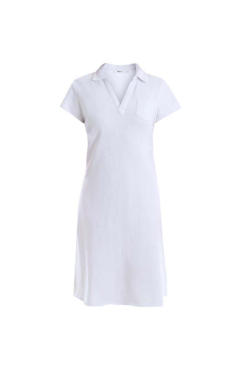 Wilt Polo Dress with Chest Pocket, Alternate, color, White