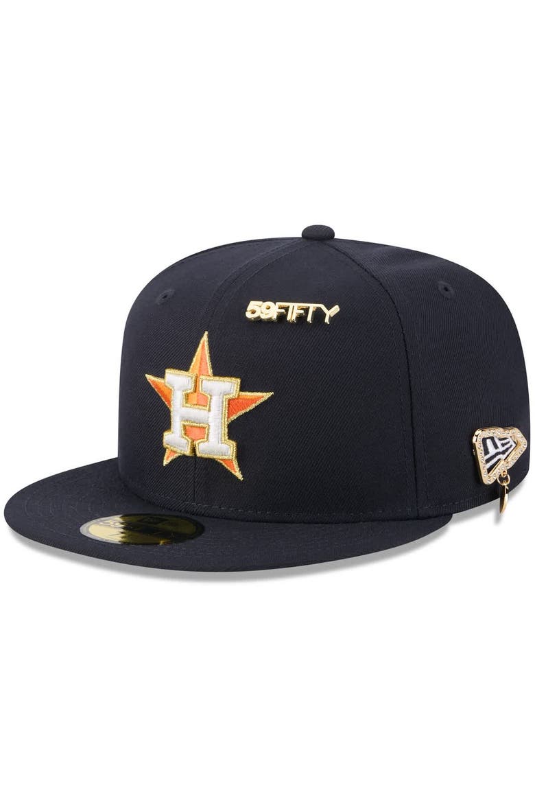 Men's New Era  Navy Houston Astros 2025 59FIFTY Day 59FIFTY Fitted Hat with Pins, Main, color, Navy