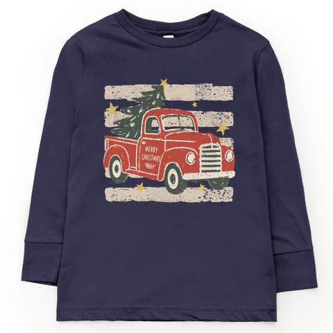 Truck Stripes Long Sleeve T-Shirt (Little Kid & Big Kid)