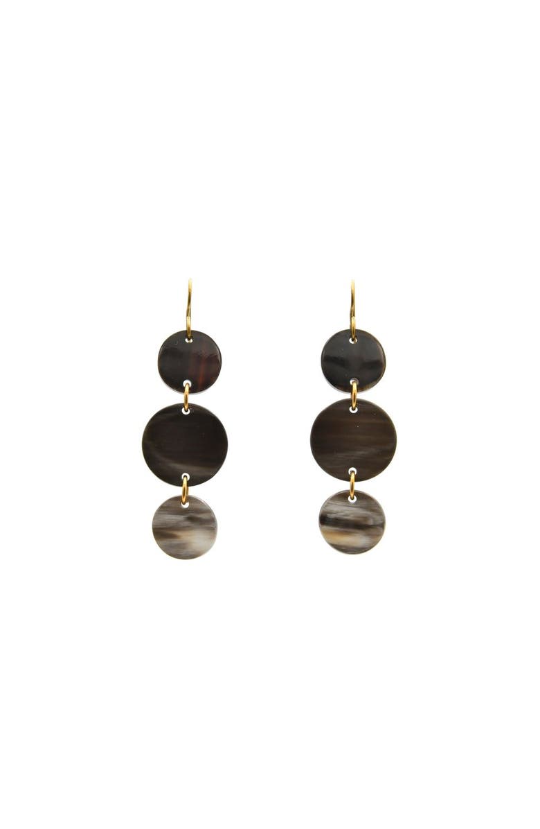 Maadili Collective Triple Circle Earrings, Main, color, Black