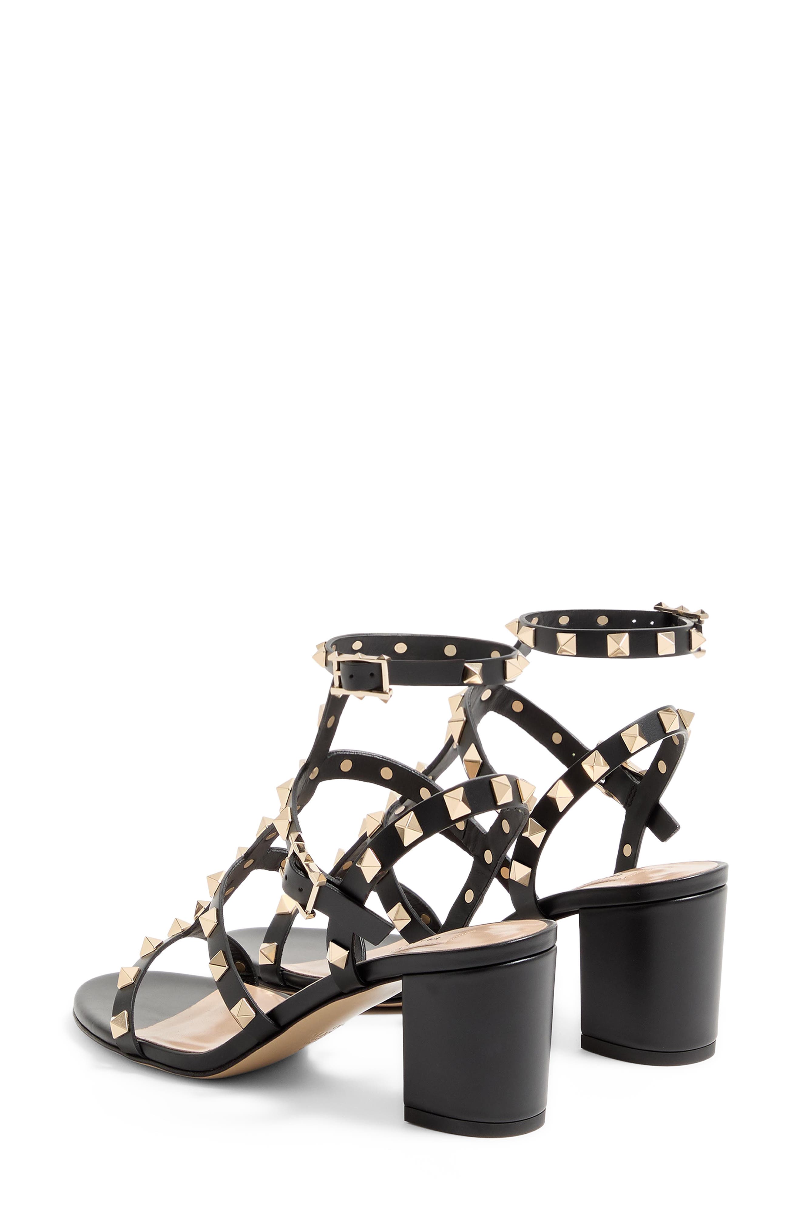Valentino Garavani Rockstud Block Heel Sandal, Alternate, color, 