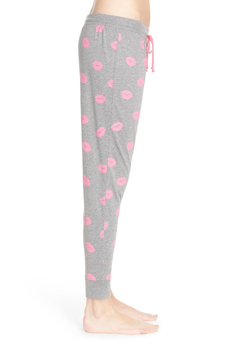 Pajama Jogger Pants, Alternate, color, HEATHER GREY LIPS