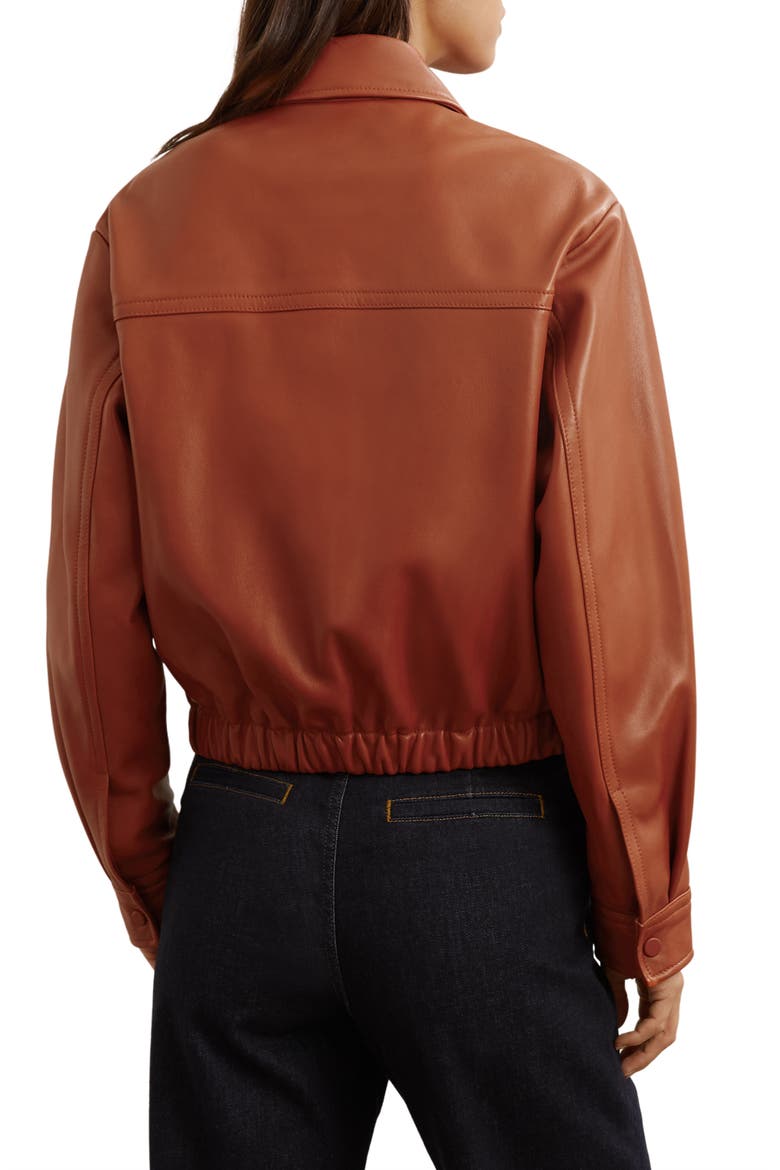 Lottie Sheepskin Leather Jacket, Alternate, color, TAN