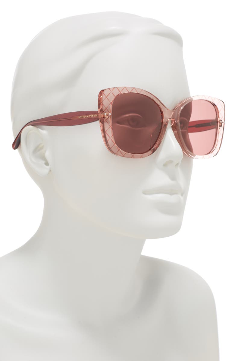 Bottega Veneta 54mm Square Sunglasses, Alternate, color,