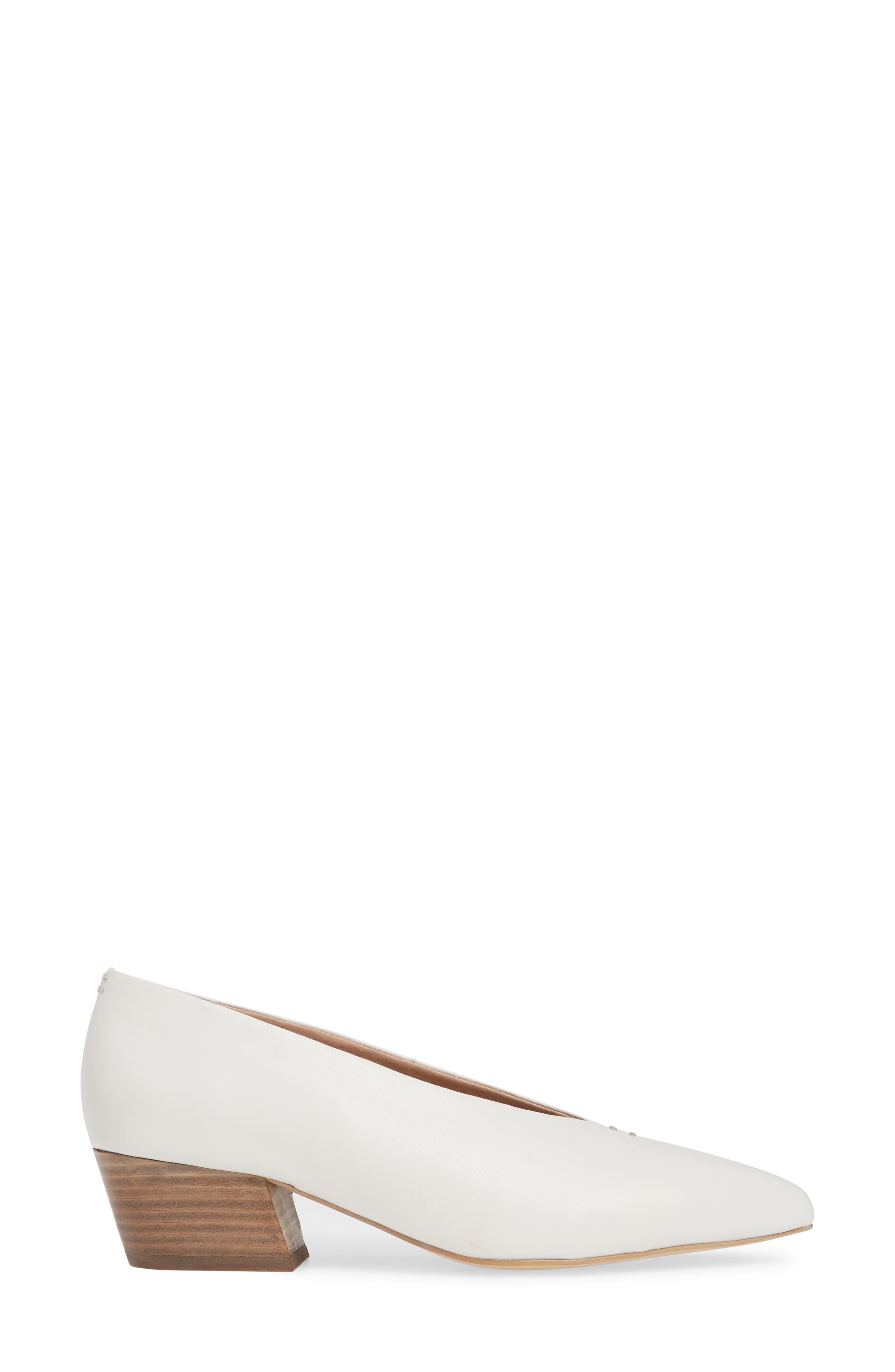 Compelling Pointed Toe Pump, Alternate, color, WHITE LEATHER