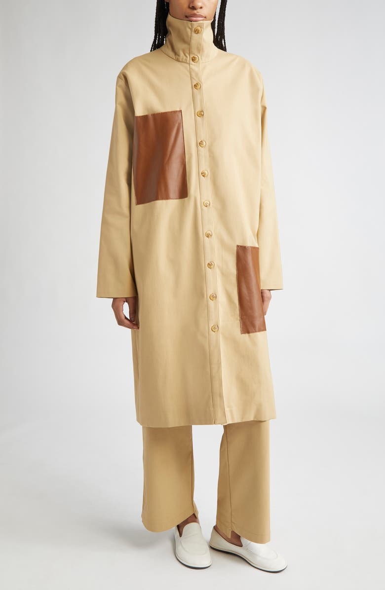 KÚR Leather Pockets Duster Jacket, Alternate, color,