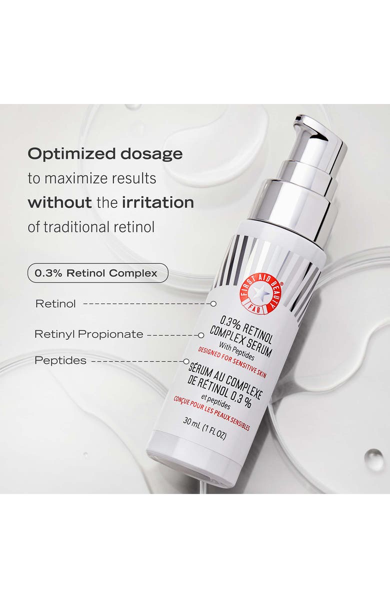 First Aid Beauty 0.3% Retinol Complex Serum with Peptides, Alternate, color,