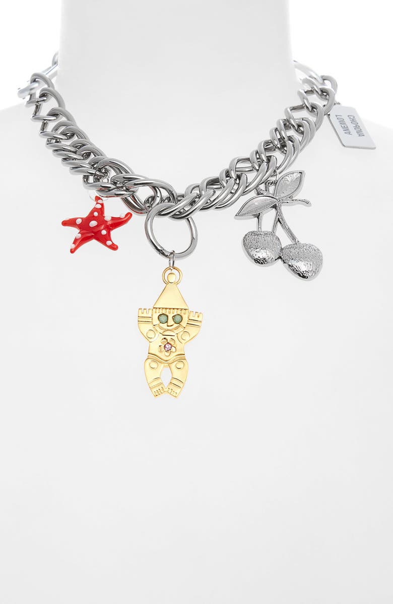 Chopova Lowena Gnome Cherry Star Charm Necklace, Alternate, color,