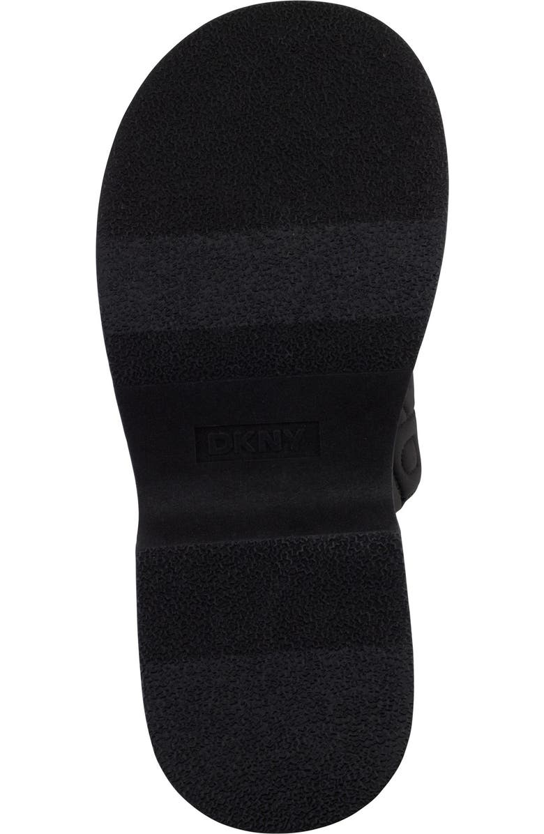 DKNY Logo Quilt Platform Sandal, Alternate, color,