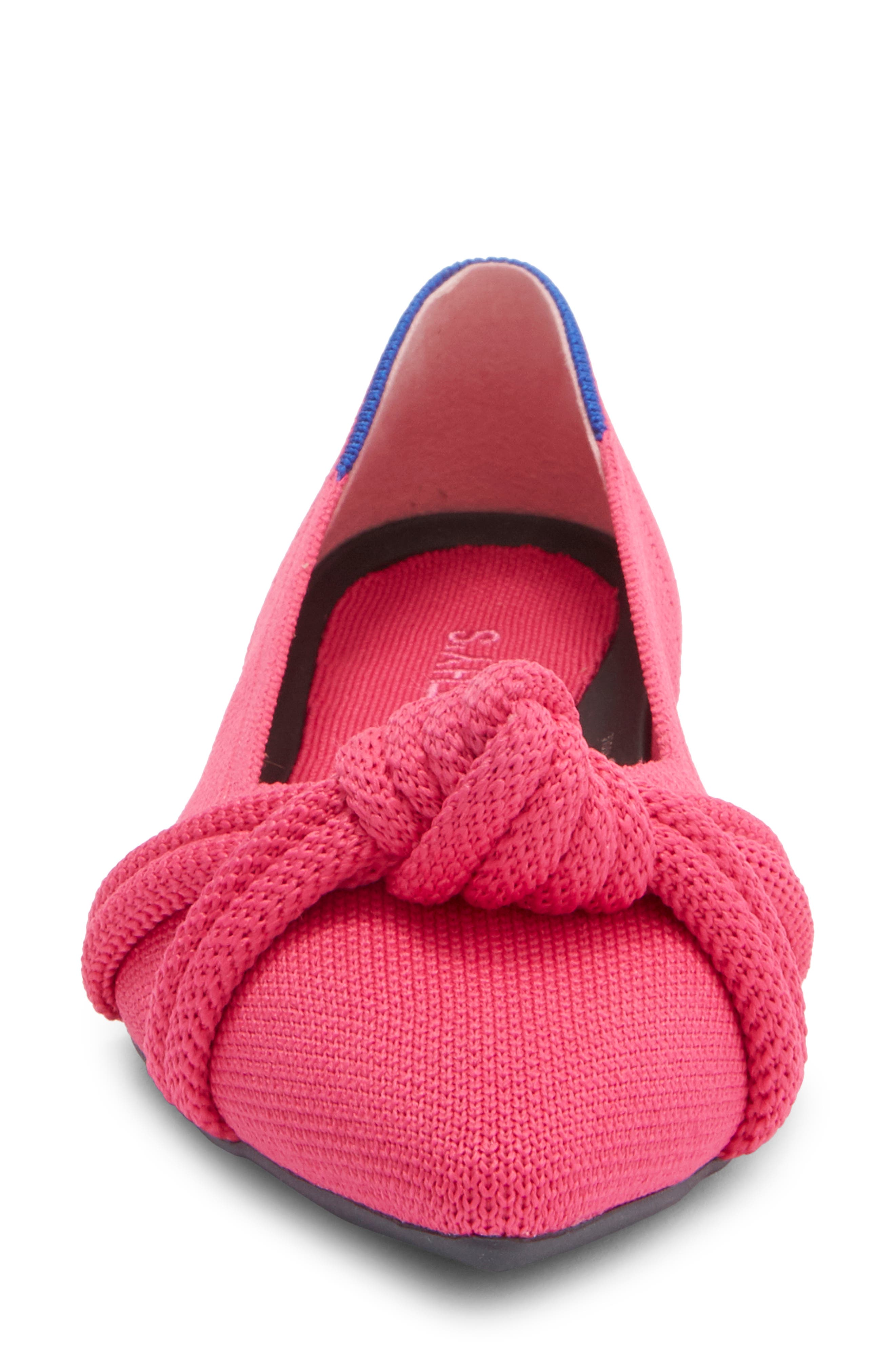 Pointed Toe Knot Flat, Alternate, color, STARFISH PINK