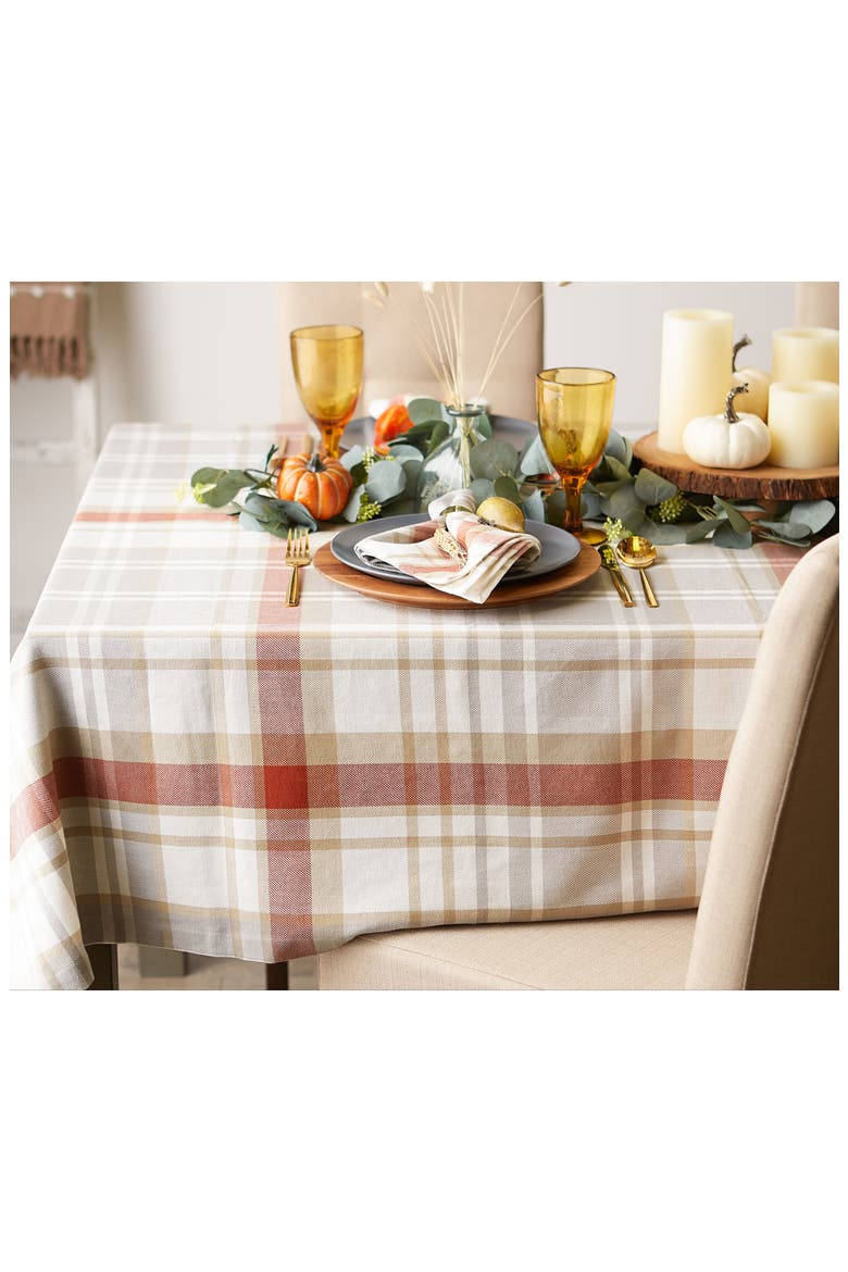 Cozy Picnic Plaid Cotton Tablecloth, Alternate, color, COZY PICNIC PLAID