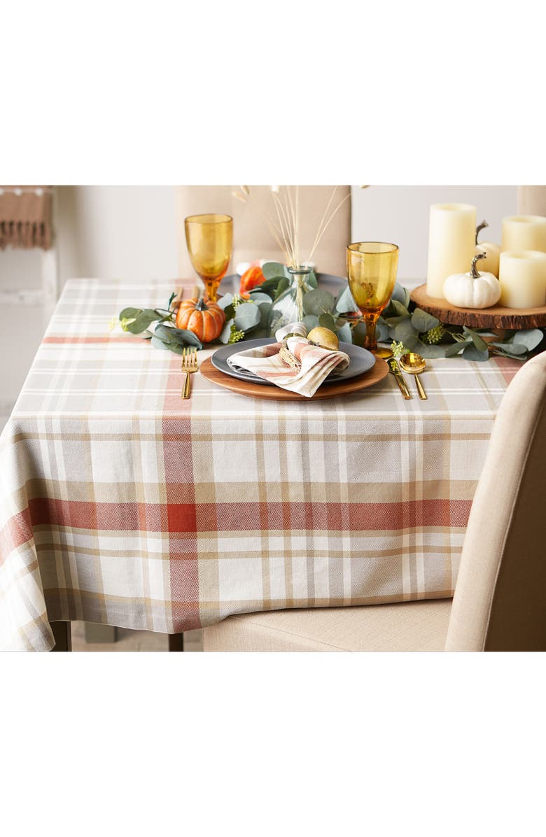 Design Imports Cozy Picnic Plaid Cotton Tablecloth, Alternate, color, Cozy Picnic Plaid