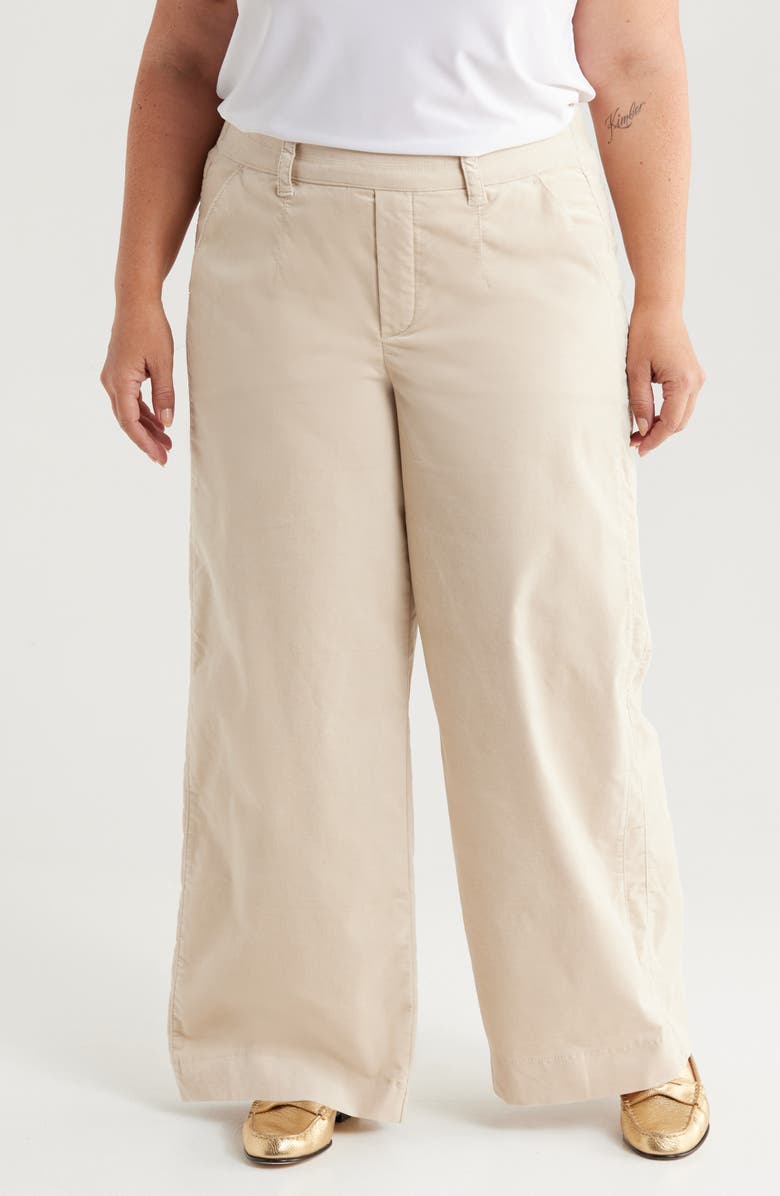 Wit & Wisdom 'Ab'Solution Skyrise Pull-On Wide Leg Twill Pants, Main, color, 