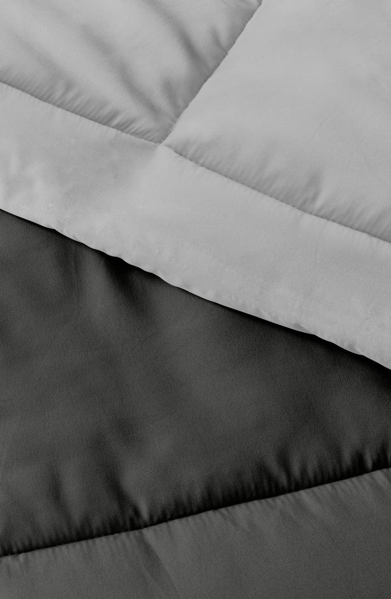 HOMESPUN Premium Down Alternative Reversible Comforter Set, Alternate, color, Gray Light Gray