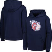 Outerstuff Youth Navy Cleveland Guardians Team Primary Logo Pullover Hoodie