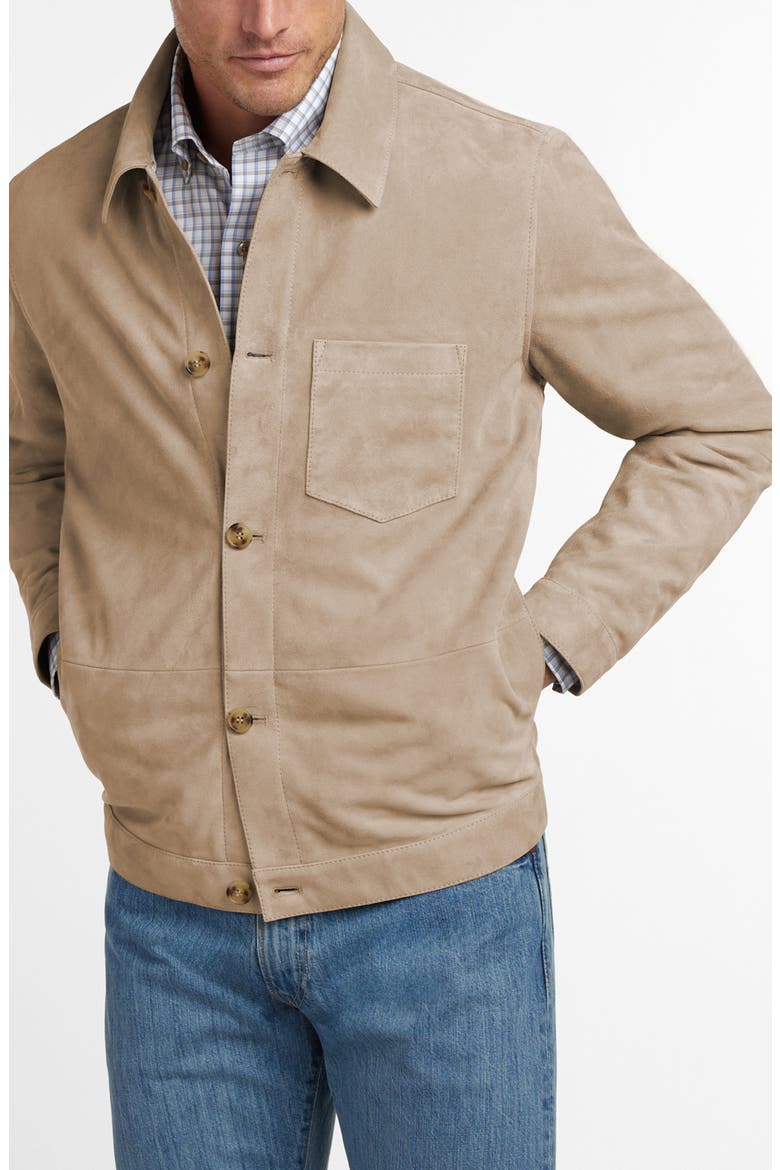 City Suede Jacket, Main, color, SANDSTONE