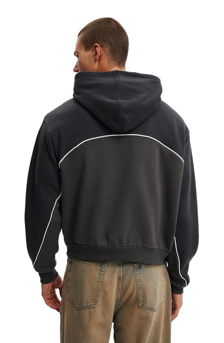 Cotton On Men's Cropped Fit Graphic Hoodie, Alternate, color, Washed Black  Studio