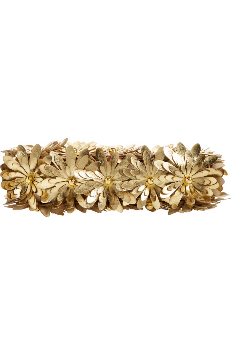 VANINA The Inflorescence Baguette Handbag, Alternate, color, Gold