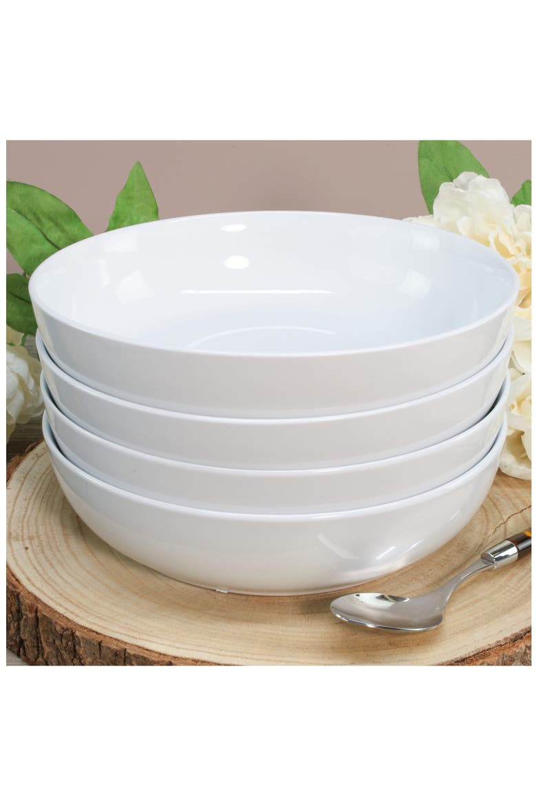 Whatever Set of 4 Dinner Bowl Set, Alternate, color, WHITE