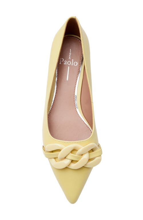 Linea Paolo Nora Pointed Toe Flat In Yellow