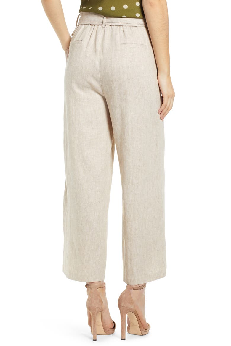 Chriselle Lim Toulouse Wide Leg Crop Trousers, Alternate, color, OATMEAL