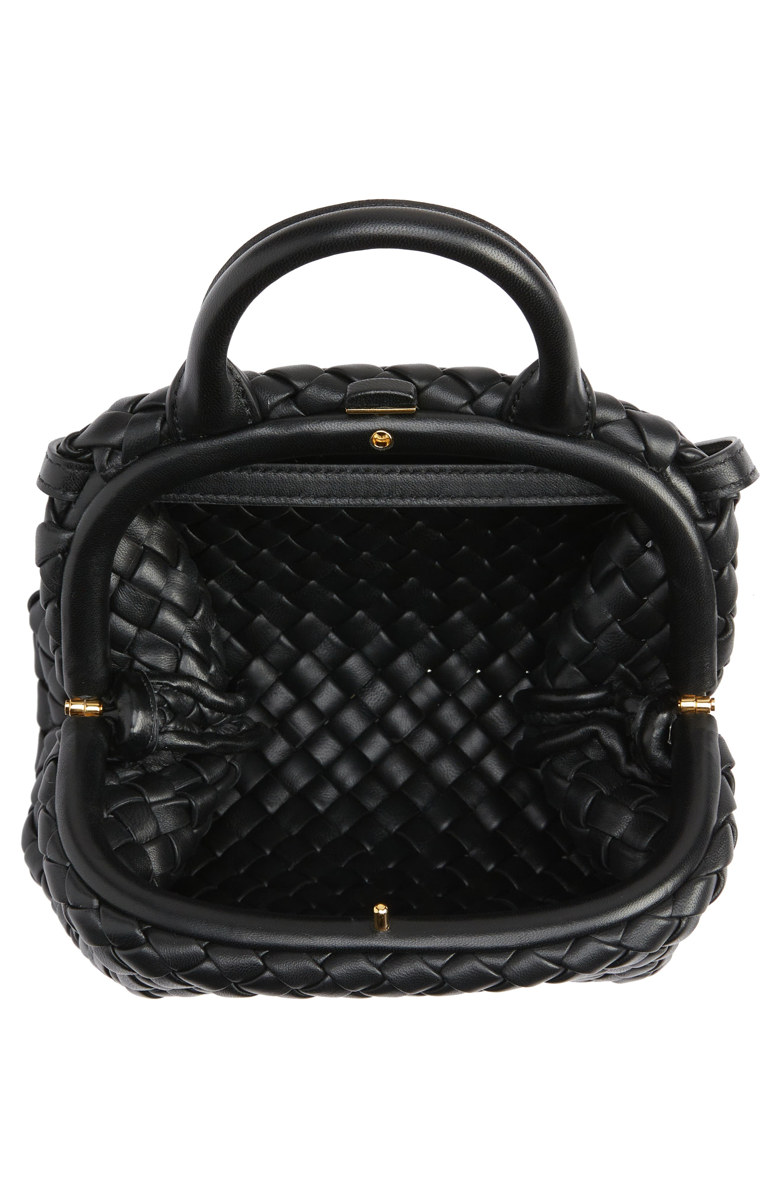 Bottega Veneta Mini Intrecciato Leather Top Handle Bag, Alternate, color, 