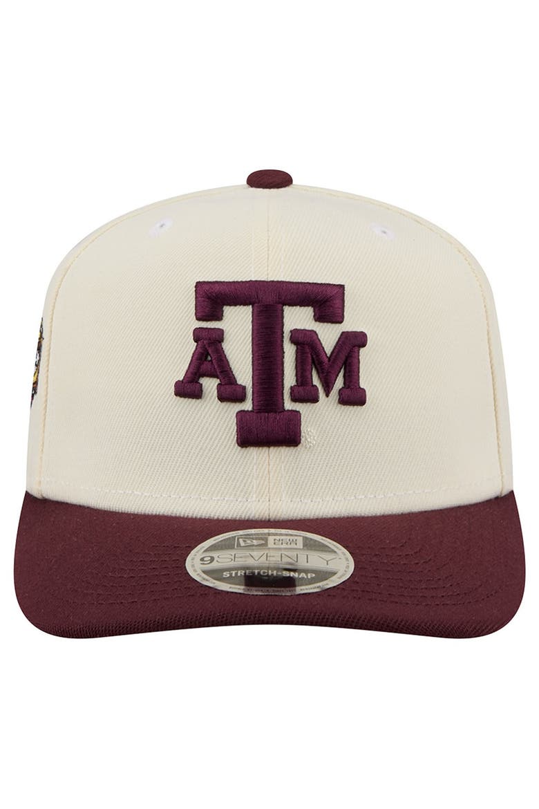 Men's New Era Cream/Maroon Texas A&M Aggies America's 250th 9SEVENTY Adjustable Hat, Alternate, color, Cream