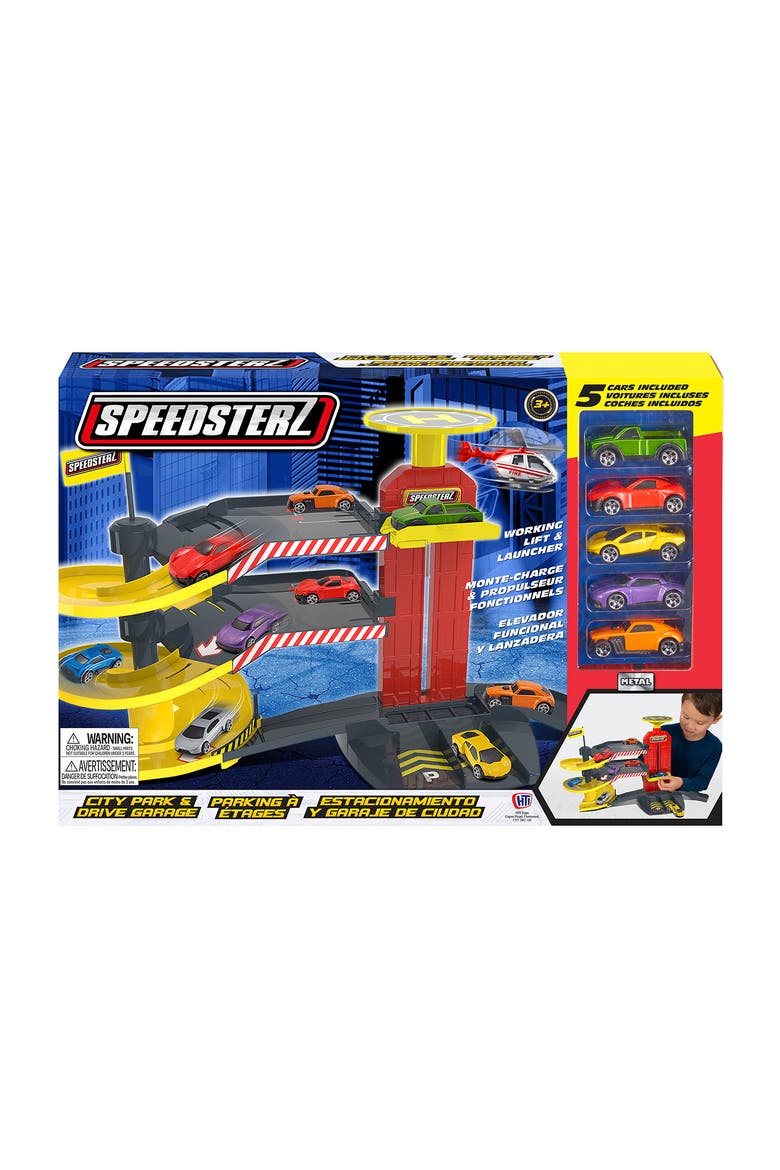 City Park & Drive with 5 Cars, Alternate, color, Multicolored