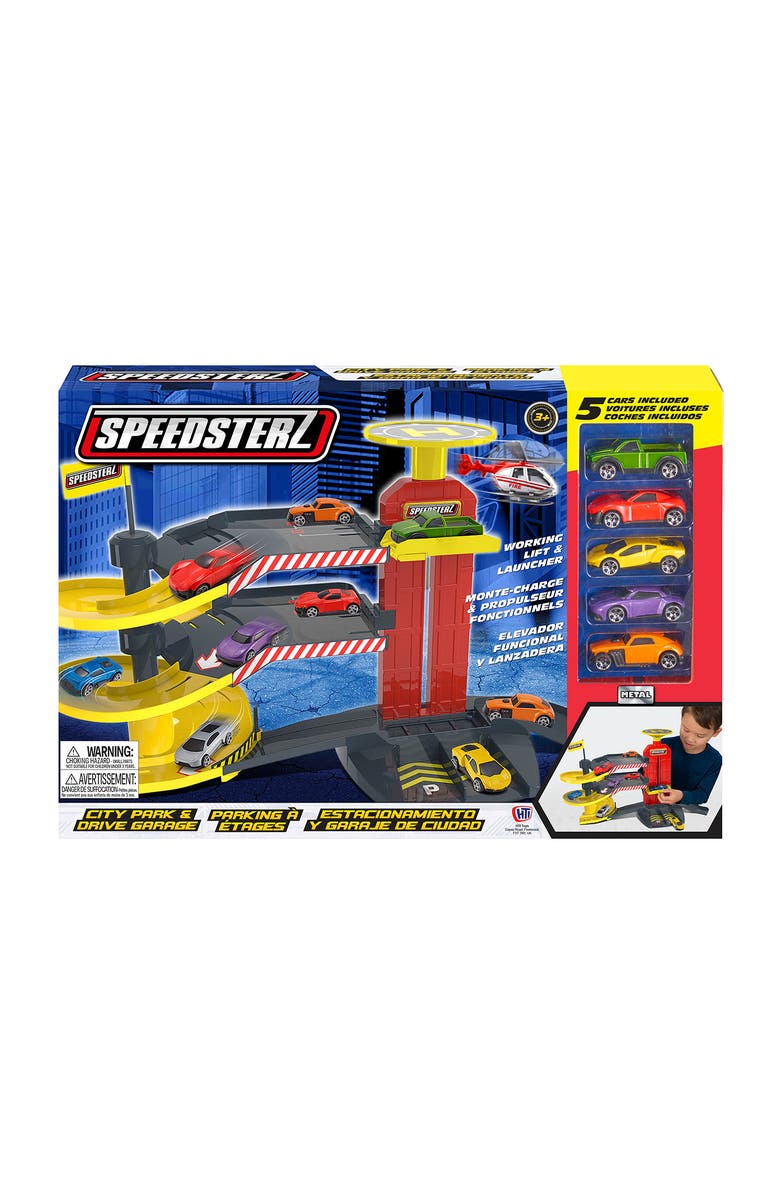 Speedsterz City Park & Drive with 5 Cars, Alternate, color, Multicolored