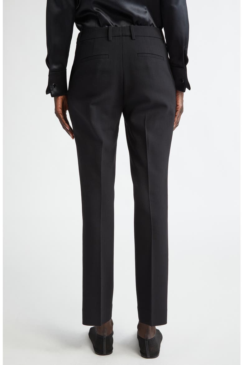 Manhattan Stretch Wool Cigarette Pants, Alternate, color, BLACK