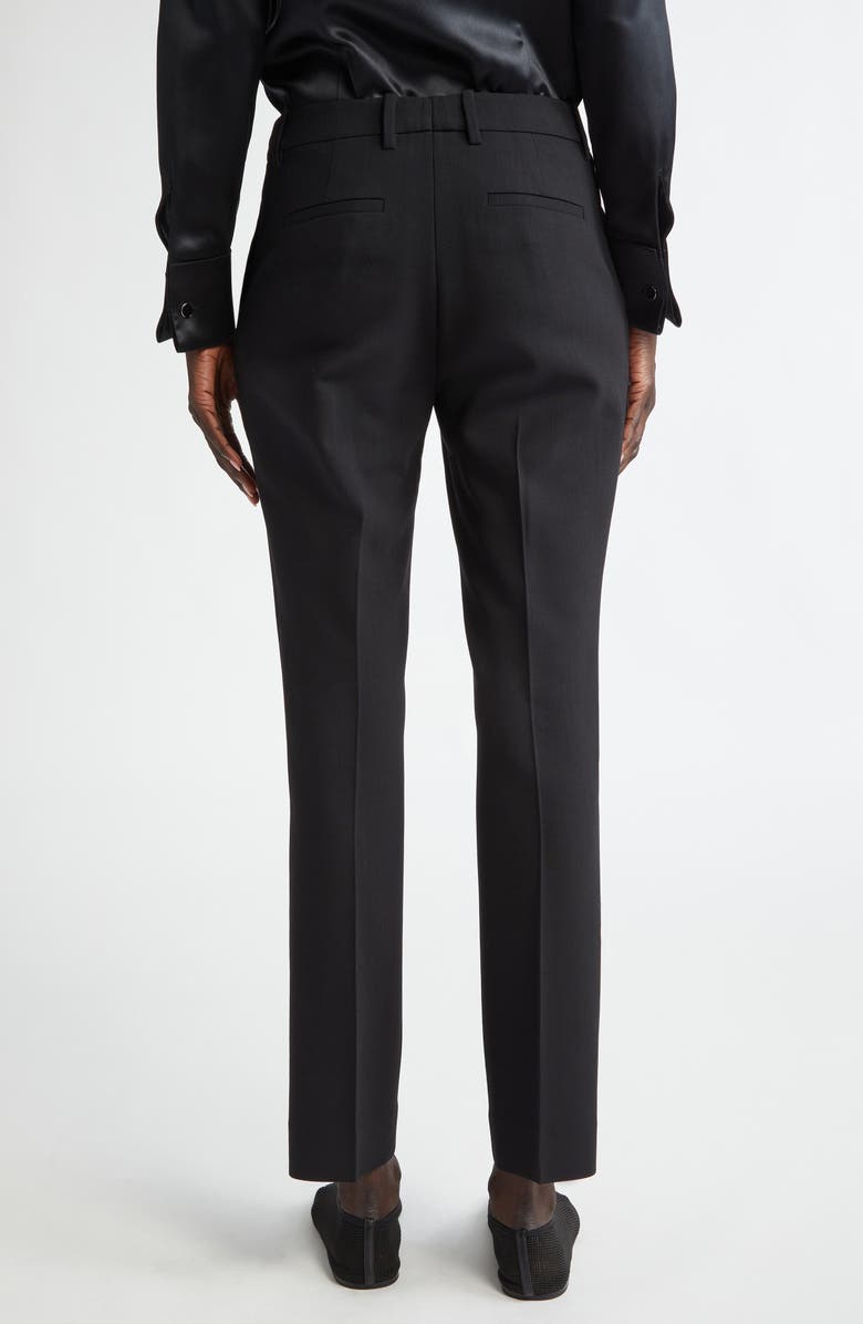 Lafayette 148 New York Manhattan Stretch Wool Cigarette Pants, Alternate, color, Black