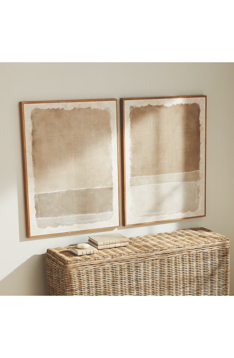 Napa Home & Garden 29.5"W x 1.5"D x 39.25"H Composition In Taupe Giclees Framed Wall Art Set of 2, Alternate, color, Beige