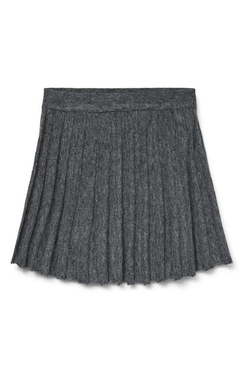 Vero Moda Marina Pleated Knit Skater Miniskirt In Gray