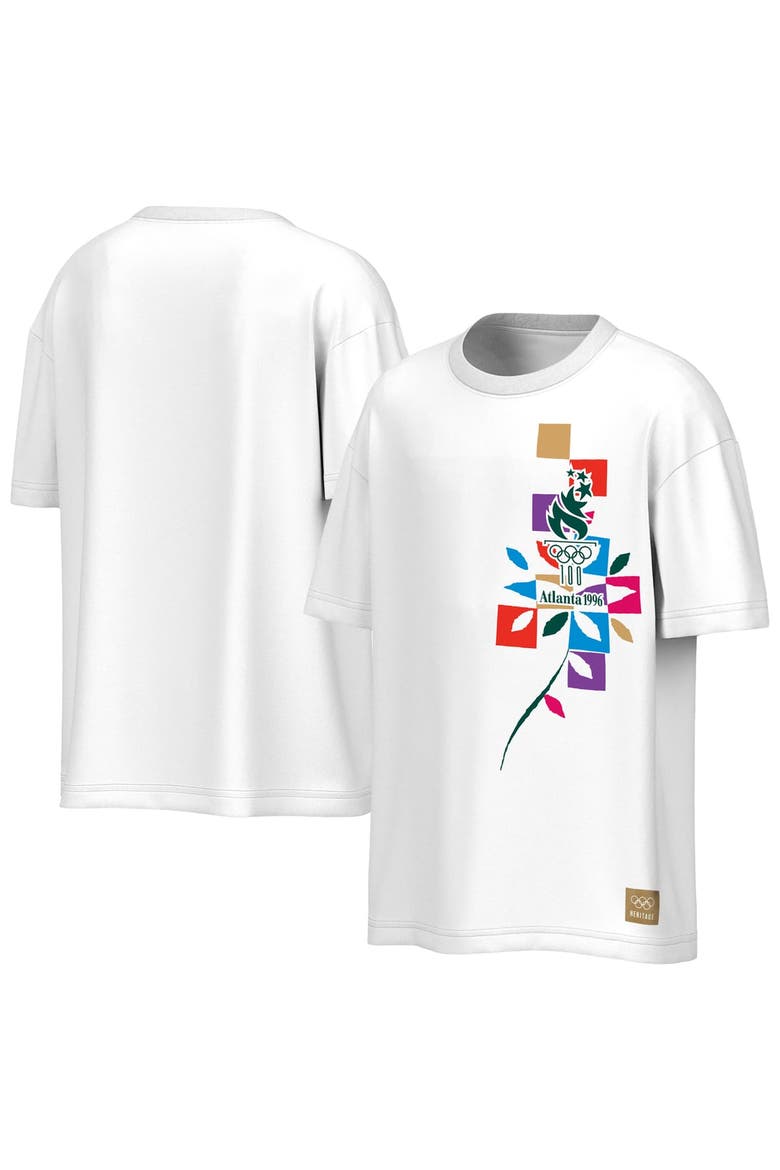 Men's Outerstuff  White Atlanta 1996 Summer Olympics Retro Laurel T-Shirt, Main, color, White
