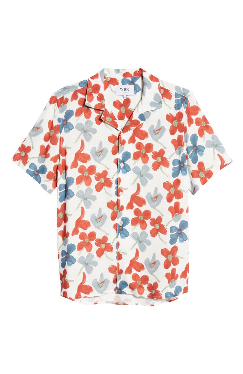 Wax London Men's Didcot Floral Print Short Sleeve Button-Up Shirt, Alternate, color, 