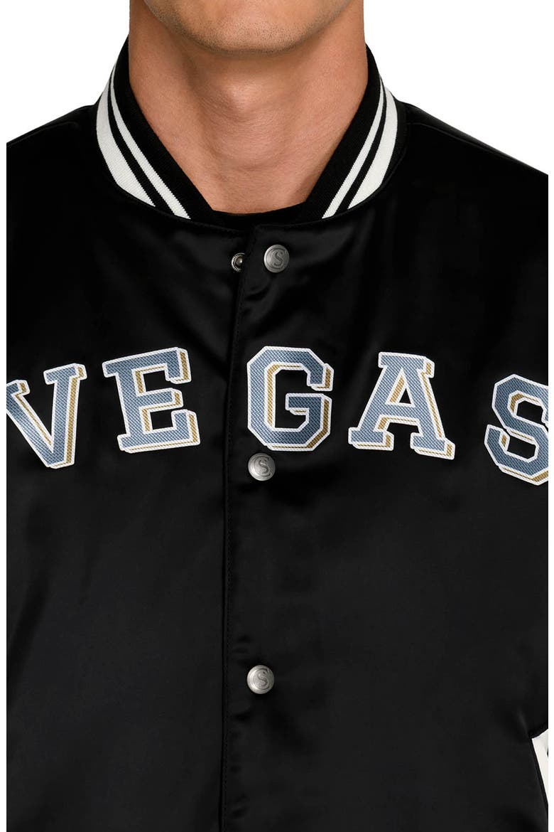 Vegas Golden Knights Bomber Jacket, Alternate, color, BLACK
