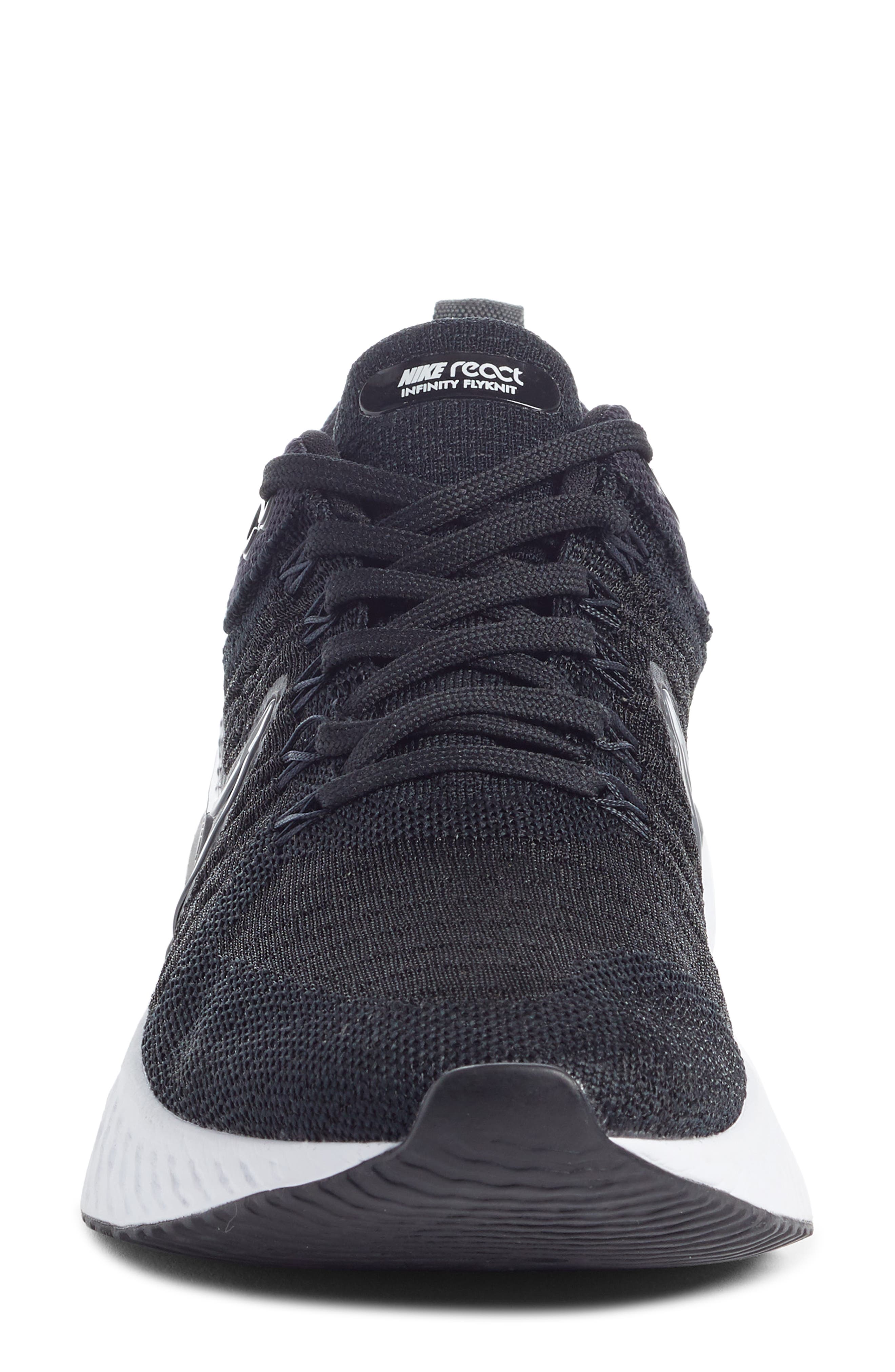 React Infinity Run Flyknit 2 Running Shoe, Alternate, color, BLACK/ WHITE/ IRON GREY