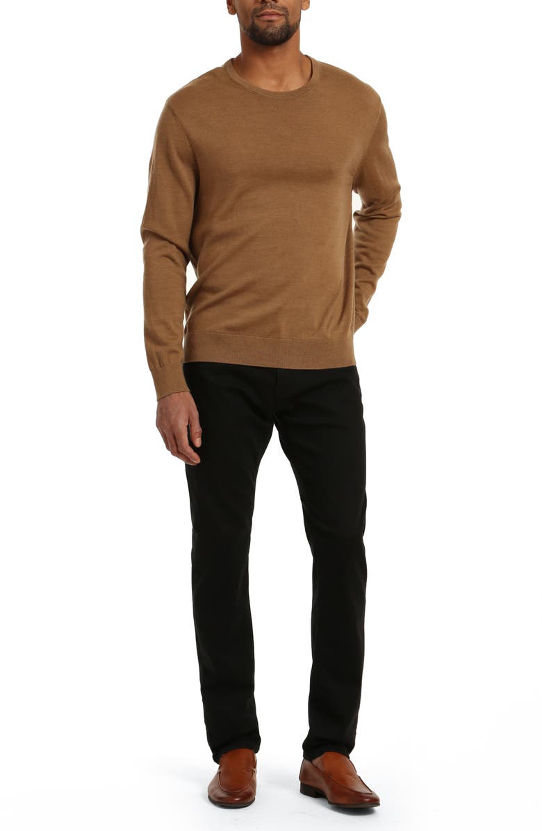 34 Heritage Courage Straight Leg Stretch Denim Jeans, Alternate, color, Black