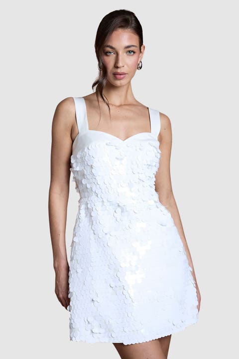 Sequin Bridal Mini Dress