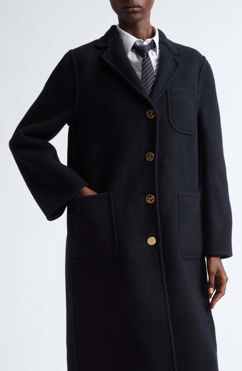 Bell Sleeve Virgin Wool Coat