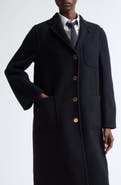Thom Browne Bell Sleeve Virgin Wool Coat