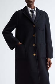 Thom Browne Bell Sleeve Virgin Wool Coat