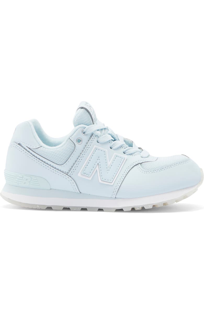New Balance Kids' 574 Sneaker, Alternate, color, Frosted Glass/ Silver Metallic